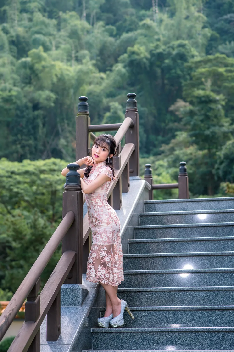 [Mzsock] NO.188 Yu Chen cheongsam high heels beautiful legs street photography#[88P]-47