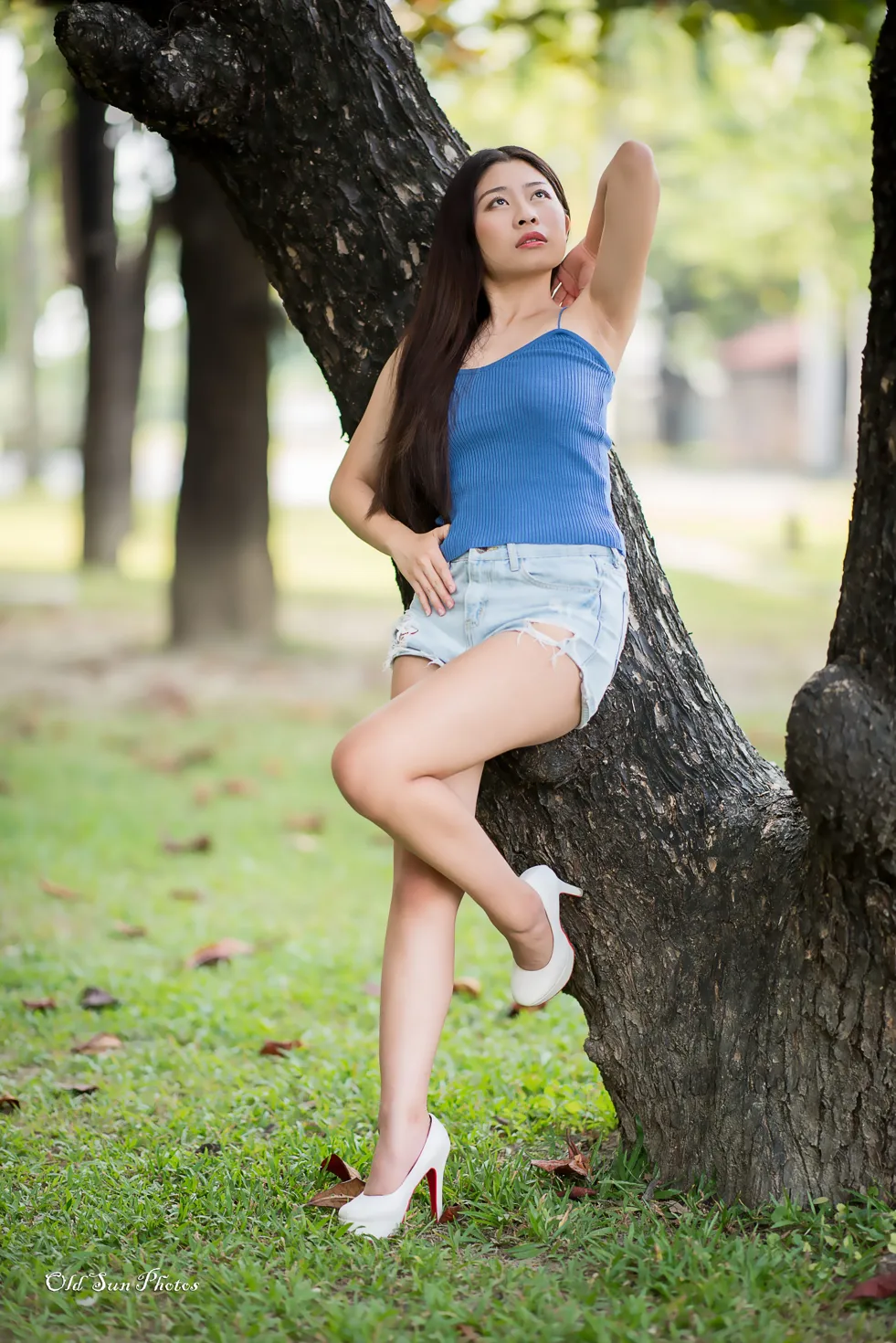 [Mzsock] NO.187 Zhang Zilin denim shorts, high heels and beautiful legs #[66P]-10